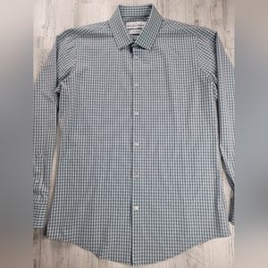 Mizzen + Main Leeward Trim Fit Plaid Long Sleeve Button Shirt Men's Size Large